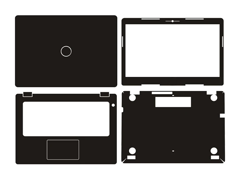 Наклейка на кожу ноутбука защитная пленка из углеродного волокна для DELL Inspiron 3480