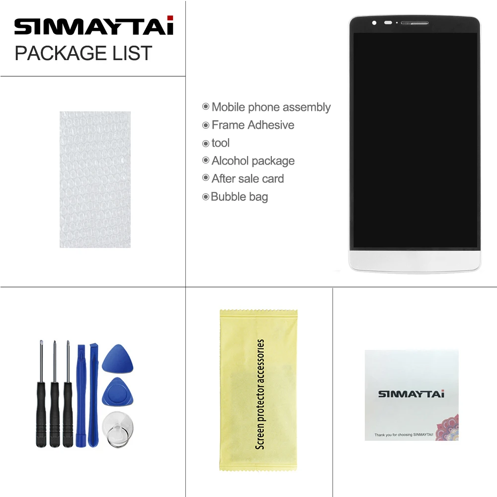 100% протестированный 5 &quotG3 Stylus D690 LCD для LG G3 дисплей кодирующий преобразователь