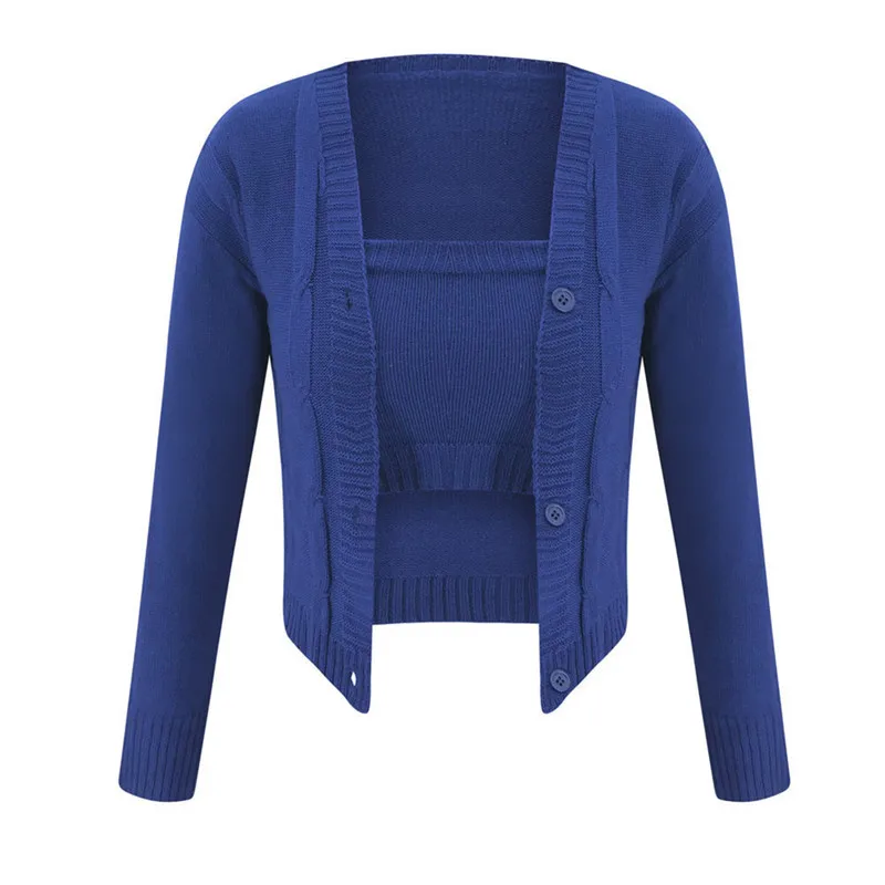 

2020 Fashion Sexy Winter Womens Clubwear 3 Piece Solid Sets Knitted Tube Top Coat Skirt Set Outfits