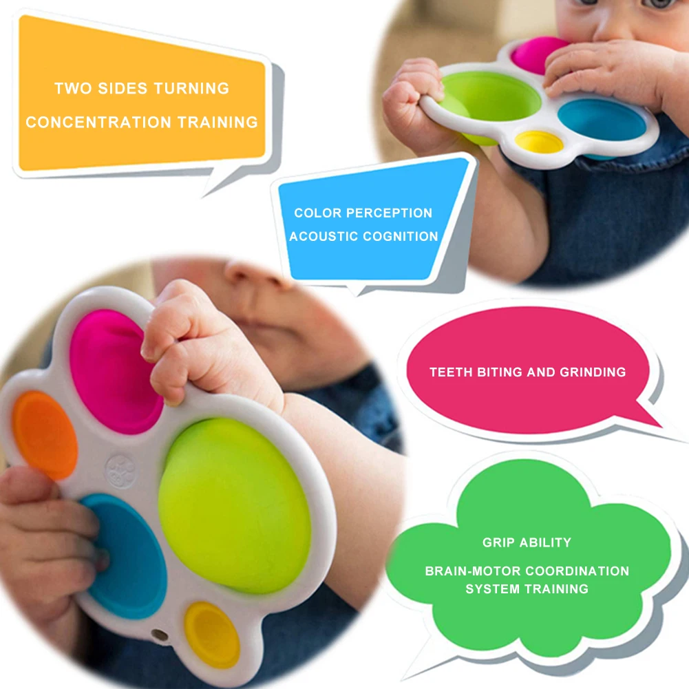 

Hot Baby Kids Fidget Simple Dimple Toy Fat Brain Toys Stress Relief Hand Toys Early Educational Toy For Kids Adult Dropshipping