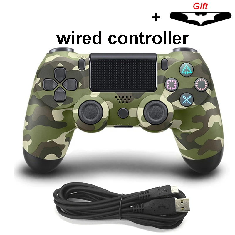 wired Green Bluetooth беспроводной/проводной джойстик для PS4 контроллер подходит для mando ps4 консоль для Playstation Dualshock 4 геймпад для PS3 - Цвет: wired Green