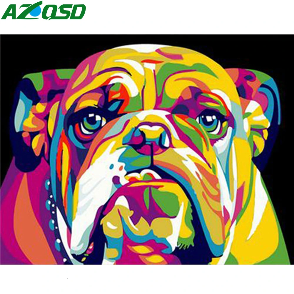 Раскраска по номерам для взрослых AZQSD набор сделай сам раскрашивания на холсте