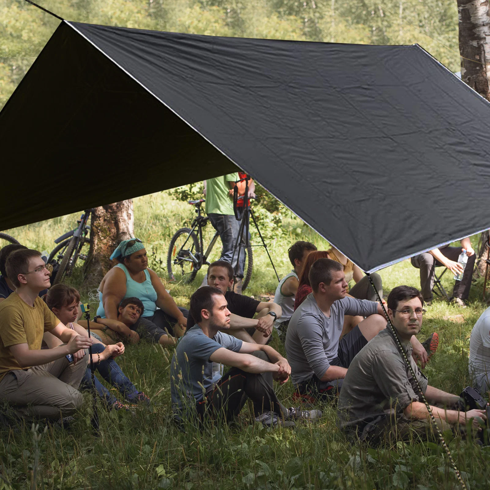 Навес брезентовый водонепроницаемый ультралегкий 320x250 см 300x300 | Спорт и