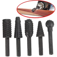 5pc6pcs rasp file drill bits rasp set drill grinder drill rasp for woodworking carving tool 14 round shank rotary burr set