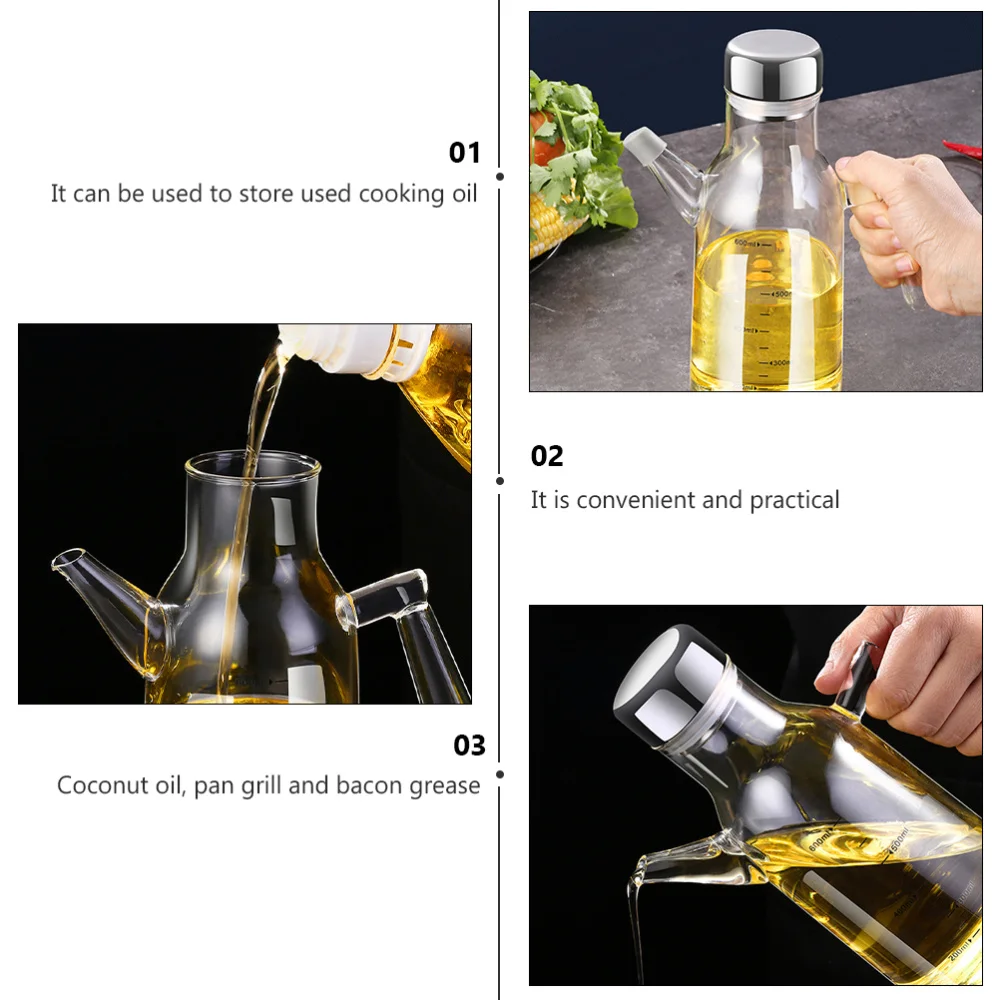 

1Pc Leak-Proof Oil Pot Oil Storage Container Kitchen Oil Bottle with Scale