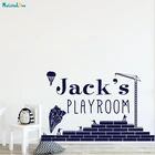 Индивидуальный персонализированный знак игровой комнаты для детской комнаты, настенная наклейка, виниловые художественные наклейки на заказ, съемный новый дизайн YT6300