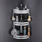 Приспособление для ванной, органайзер для душа, угловая черная, Настенная роспись из алюминия, дверь, не закрывается