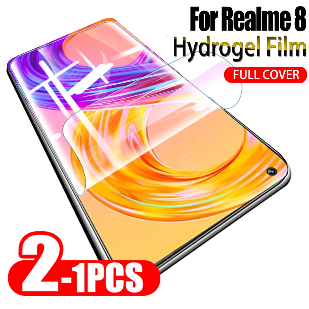 

1-2 шт. для Realme 8 pro пленка для Oppo Realme 8 Pro Гидрогелевая пленка защита для экрана Гидрогелевая Защитная пленка для realme 8 pro пленка
