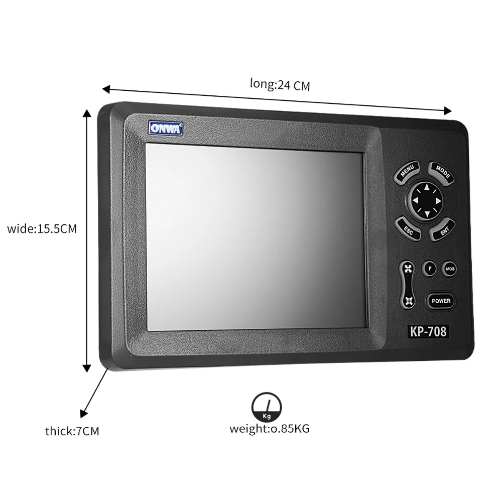 ONWA KP-708A 7-дюймовый цветной ЖК GPS-Графический Плоттер с GPS-антенной и встроенным