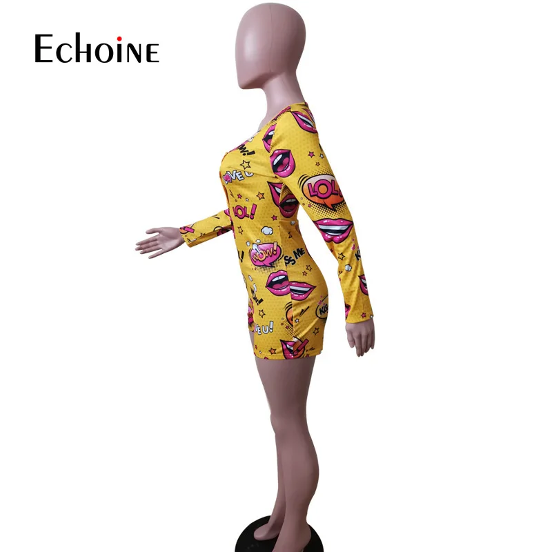 

Echoine Women adult Onesies Jumpsuit Sleepwear lips Print Floral Shorts long Sleeve V Neck Sexy Bodycon Bodysuit Rompers Pants