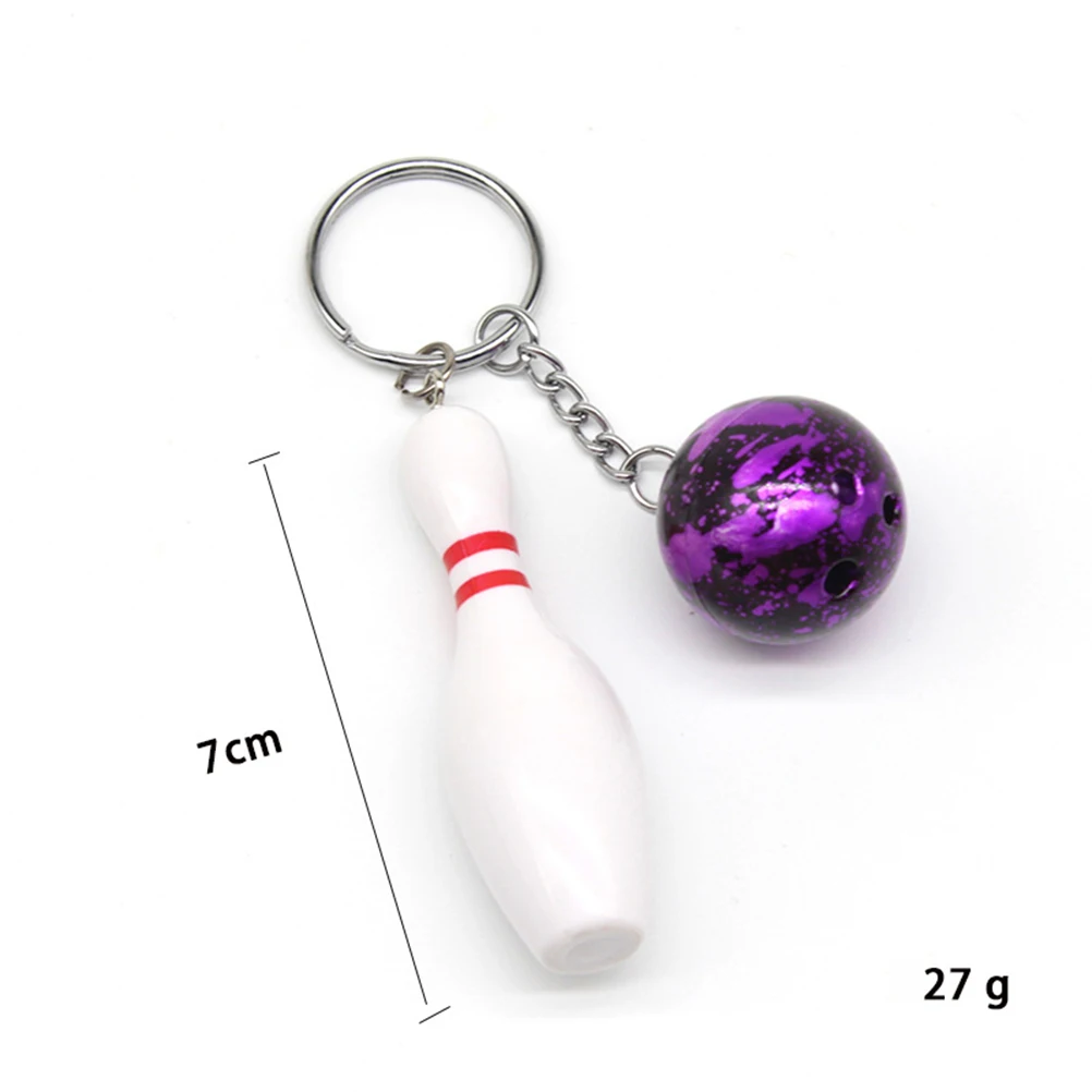 8 Pcs Mini Bowling Keychains Hanging Ornament Portable Decoration Keychain Key Holder Keyring for Friends Children Family | Спорт и
