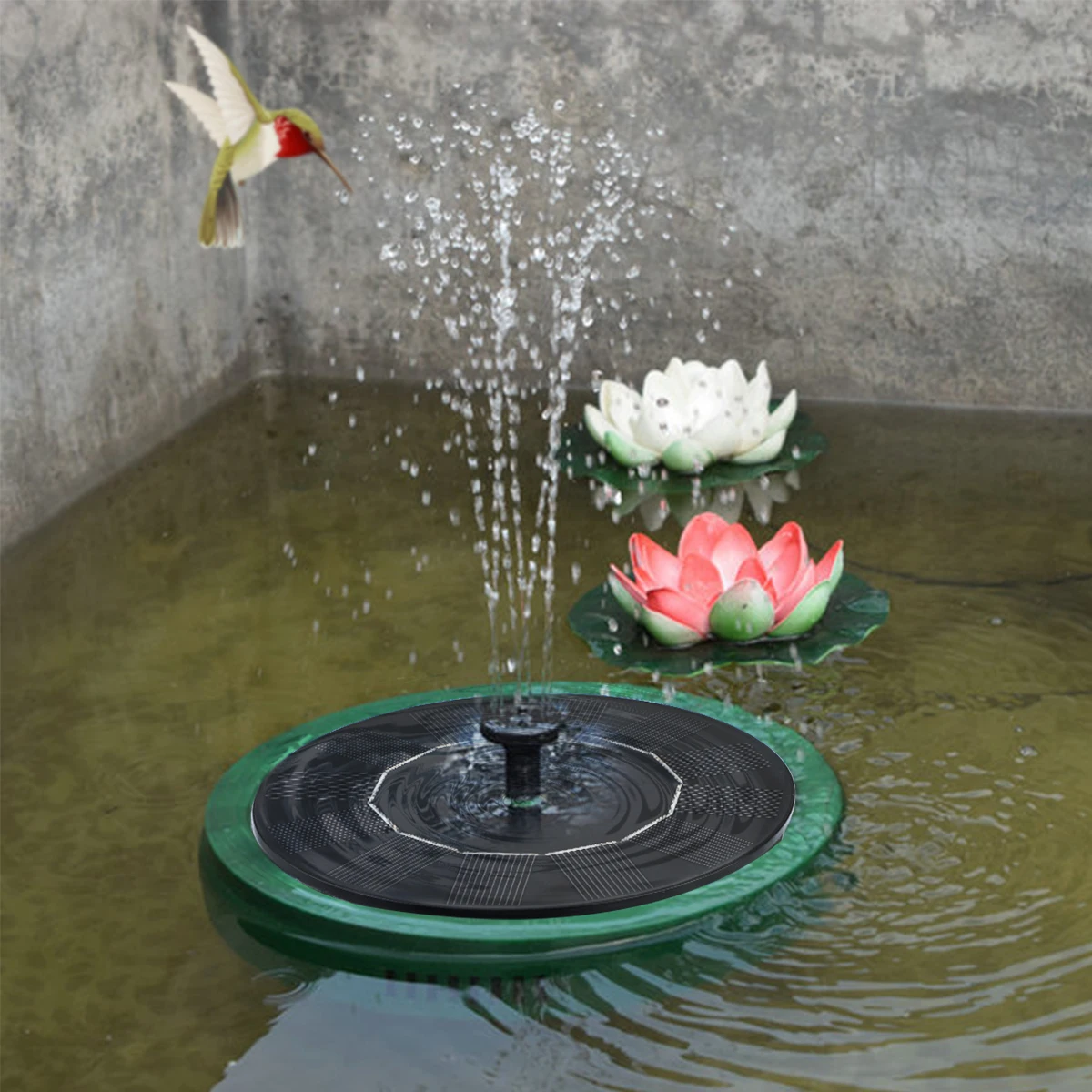 

7V/1W Standing Birdbath Water Pumps for Garden, and Pool,130mm
