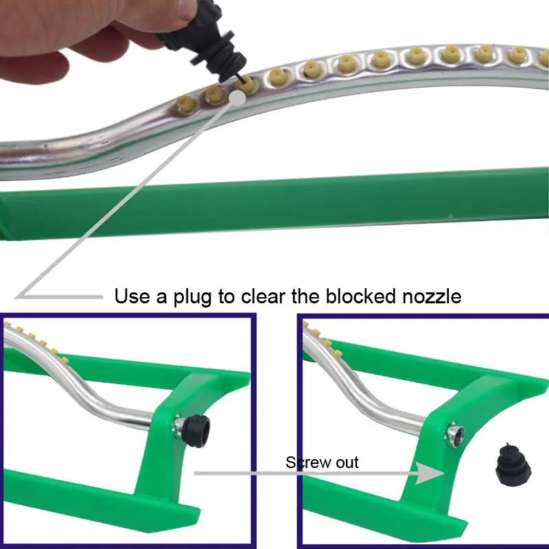 16 отверстий Оросители газона Автоматическая садовая насадка для полива качели