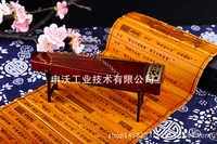 Mini Musical Instruments Handmade Wooden Guzheng Model Violin Guitar Small Number Model Ornaments