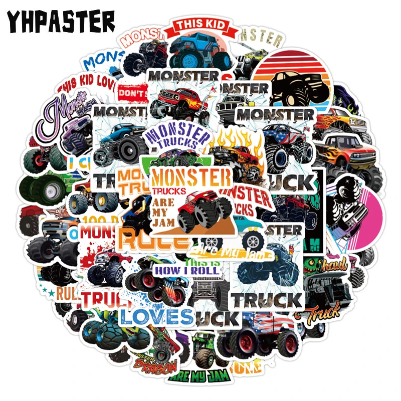 

10/30/50 шт. большие внедорожники, Мультяшные автомобили, искусственная кожа для мотоцикла, ноутбука, скейта, велосипеда, мобильный чемодан, игр...