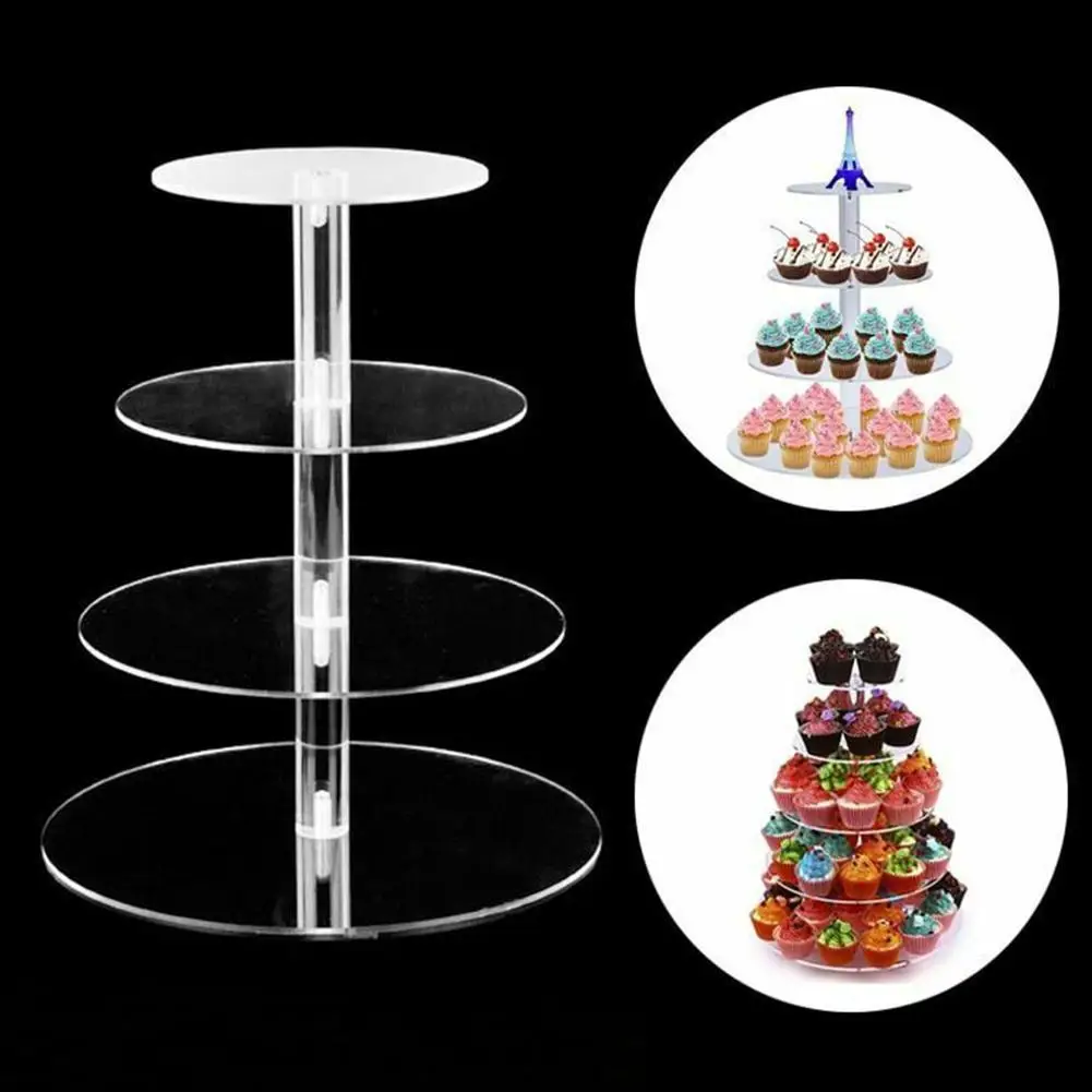 

Acrylic Cake Stand Transparent Plexiglass Cake Display Stand 3-5 Layer Detachable Cake Stand Birthday Party Decoration Stand