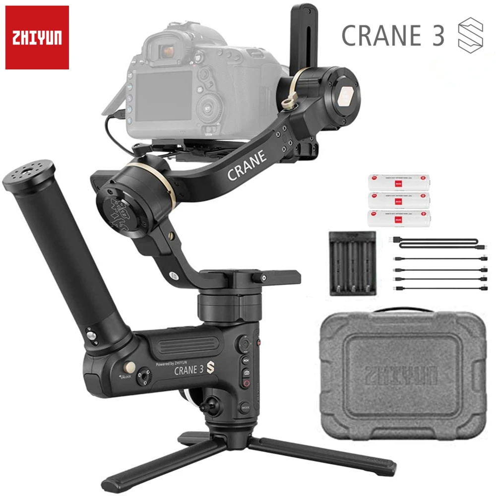 Zhiyun Crane 3 осевой стабилизатор для Nikon D850 Gimbal dslr camera Sony A9 A7R Canon 1DX Mark II 5D 6D gh5 PK
