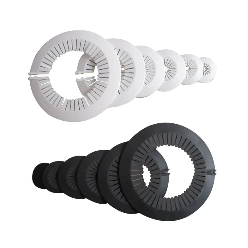

10pcs Round wall hole duct cover Plastic shower faucet angle valve Pipe plug decor cover snap-on Plate kitchen faucet accessorie