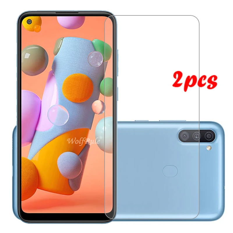 2 piezas para Samsung Galaxy A11 vidrio para Galaxy A11 pel&iacute;cula de vidrio templado 9H Protector de pantalla de vidrio duro Protector para Samsung A11-0