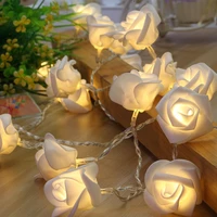 creative rose flower lantern 1 5m fairy string garlands 10 light led night lamp christmas wedding valentines home decorations
