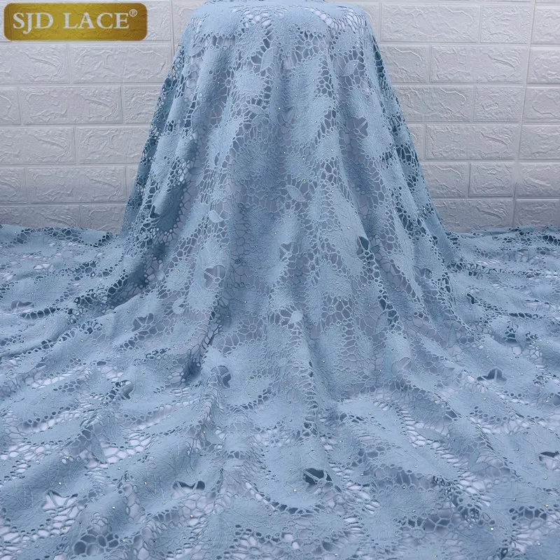 New Light Purple African Lace Fabric Water Soluble Guipure French Lace Fabric High Quality Nigerian Lace Fabric For WeddingA1668