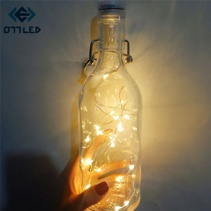 2 м 5 медная серебряная проволока СВЕТОДИОДНЫЕ гирлянды водонепроницаемые