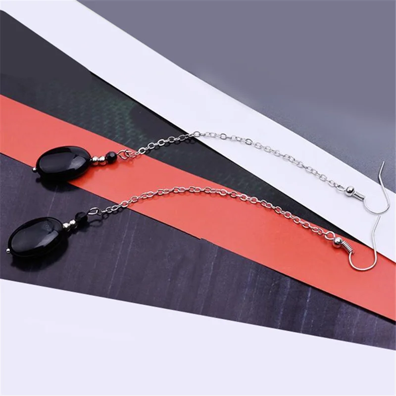 Модные серьги с кисточками из актрисы Ян Ми белым камнем капли воды трещины