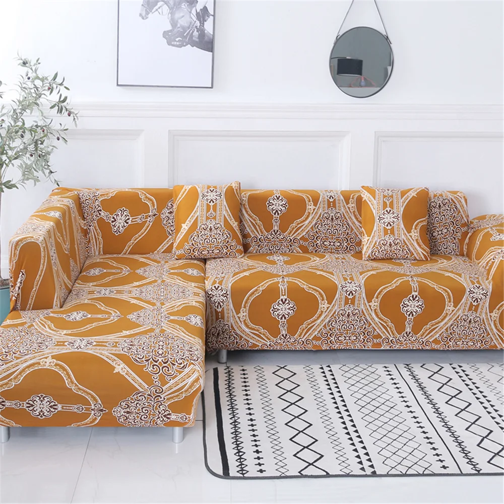 

Желтые Чехлы для дивана, чехол для дивана в гостиную, 1/2/3/4-местный чехол для дивана, чехол для дивана, стула, чехол для дивана