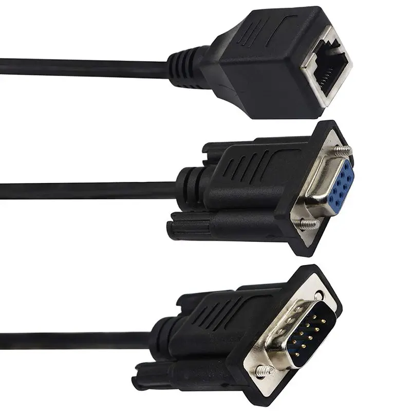RJ45 для RS232 кабель DB9 9 контактный последовательный Порты и разъёмы женский мужской