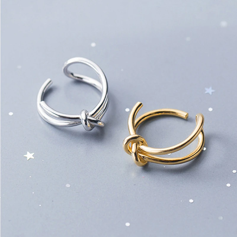 

Fashion Pure 925 Sterling Silver Retro Simple Geometric Asymmetry Ring Female Vintage Finger Rings For Women Jewelry 2021