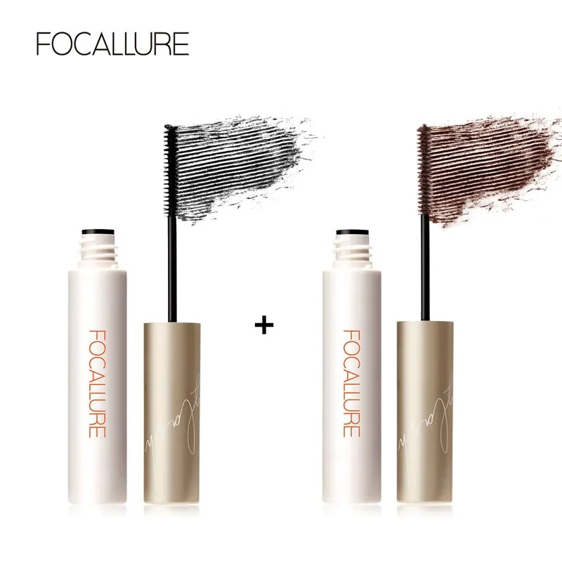 FOCALLURE 2 шт Водостойкая тушь для ресниц объем 3 мм микро-кисть заполненная волокном
