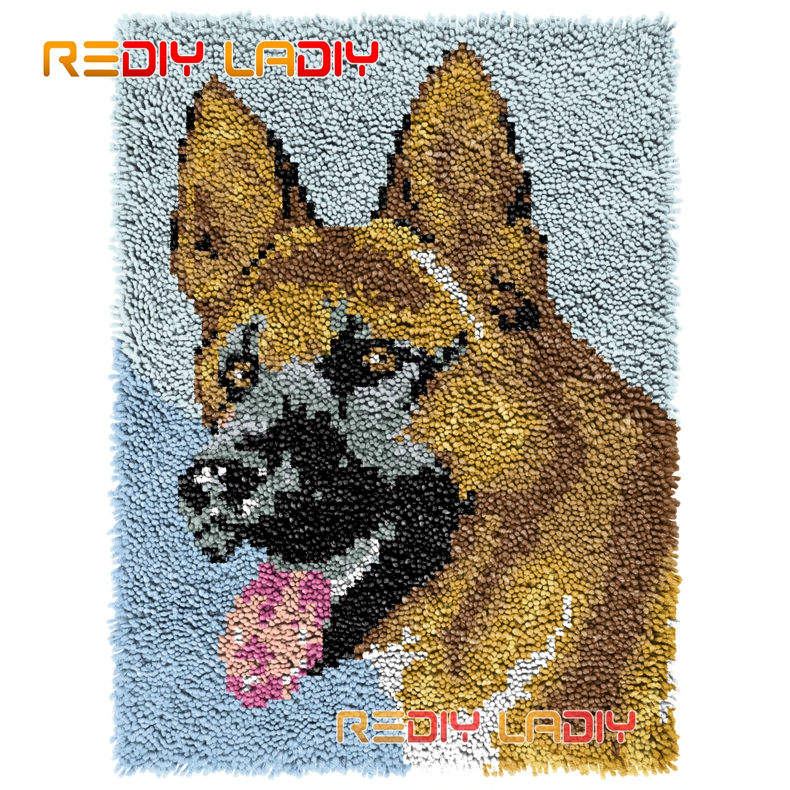 

Ковер с защелкой и крючком, ковер для немецкой овчарки «сделай сам», набор ковровых покрытий из крупной пряжи, вязаный напольный коврик, вяз...