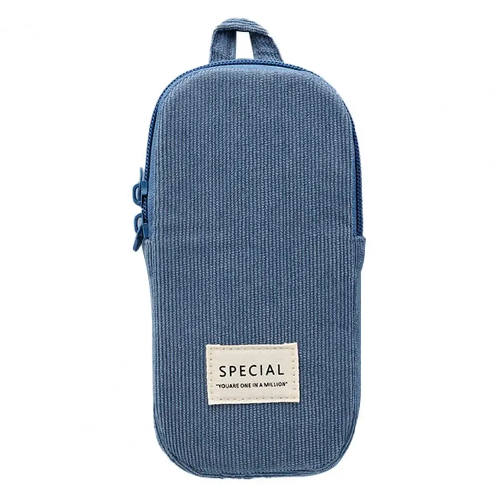 

Stationery Pencil Case Dust-proof Canvas Pencil Pouch with Handle Teen School Pencil Storage Bag