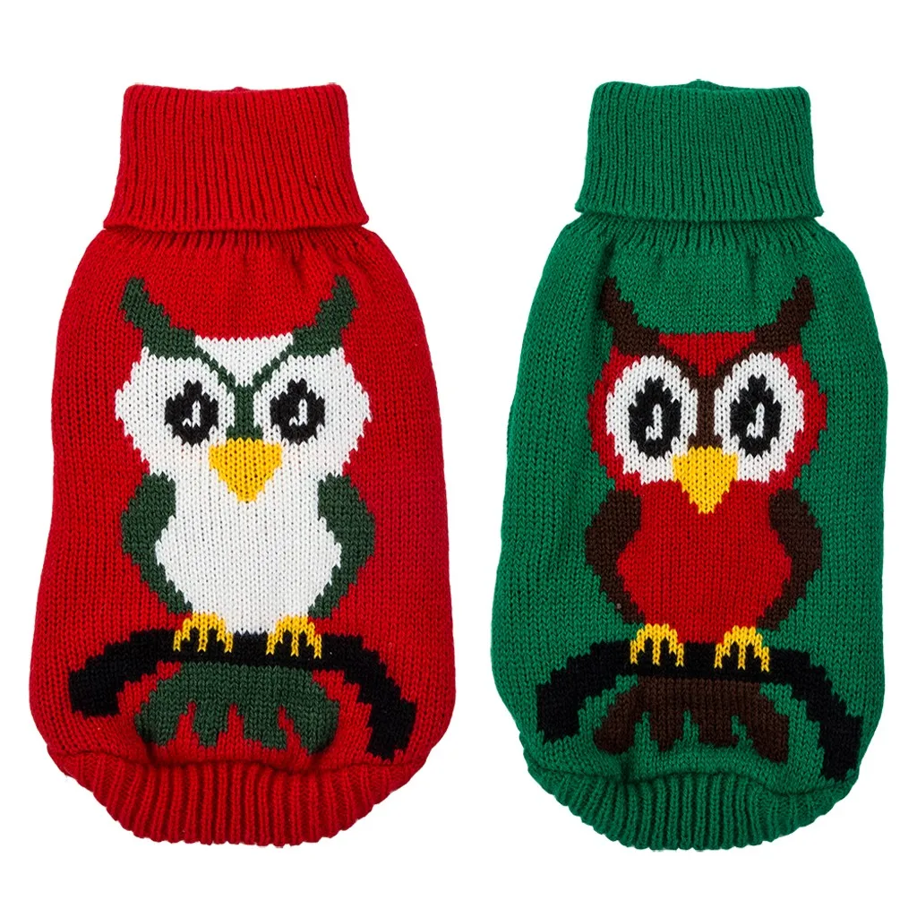 Зимняя Теплая Одежда для собак Рождественская одежда милой собаки свитер