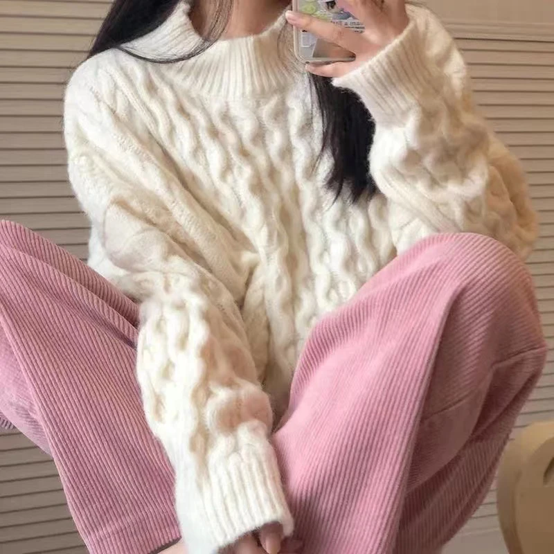 

Pink Corduroy Wide Leg Pants Women Korean Style Summer Autumn Straight High Waist Trousers Female Fashion Streetwear Aesthetic