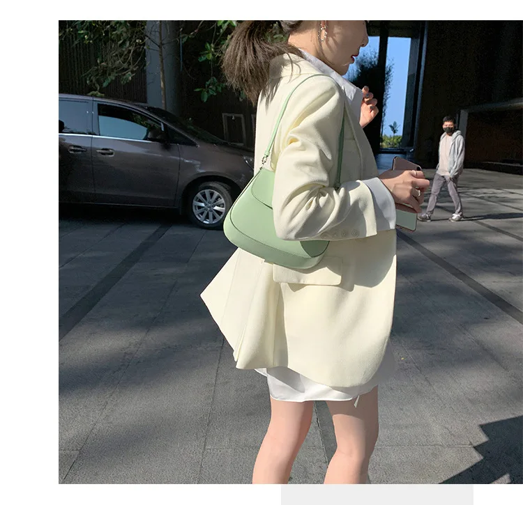 

2021 Autumn Women Fashion Lapel White Jackets Chic Button Office Blazers Solid Ladies Elegant Versatile Outwear casaco feminino