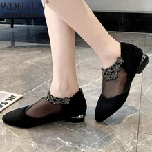 Woman High Heels Shoes Party Mesh Ladies Party Lace Classics High Heels Crystal Zipper Crystal Solid Platform Sandals