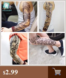 Rocooart Wholesale 10PCS Temporary Tattoo Sticker Robotic Arm and English Letter Design Waterproof Men Body Art Tatoo