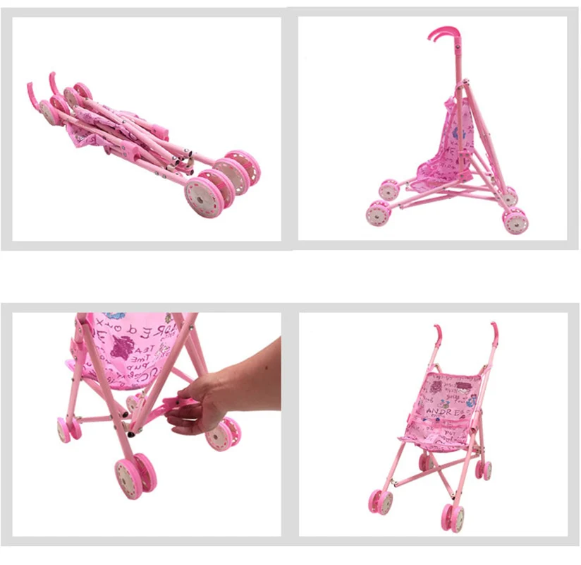 Кукла на колесиках детская коляска игрушка для детской коляски складная