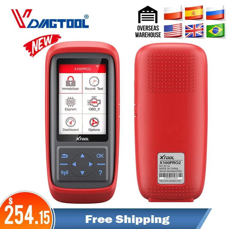 XTOOL X100 Pro 2 OBD2 автоматический ключ программист/Регулировка пробега, включая считыватель кода EEPROM бесплатное обновление Поддержка нескольких языков