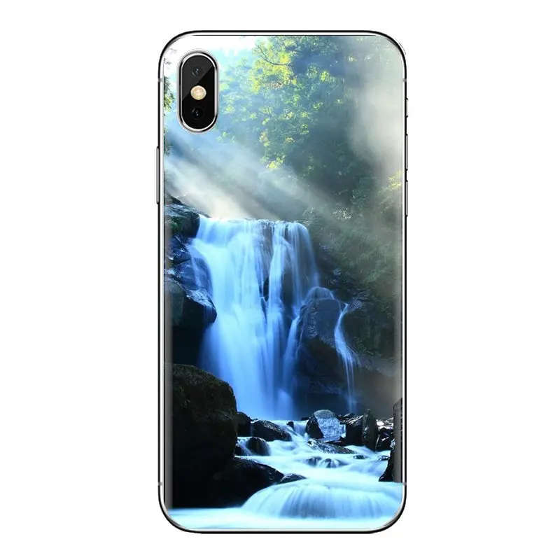 Для iPod Touch Apple iPhone 4 4s 5 5S SE 5C 6 6S 7 8 X XR XS Plus MAX прозрачный мягкий чехол Чехлы водопад
