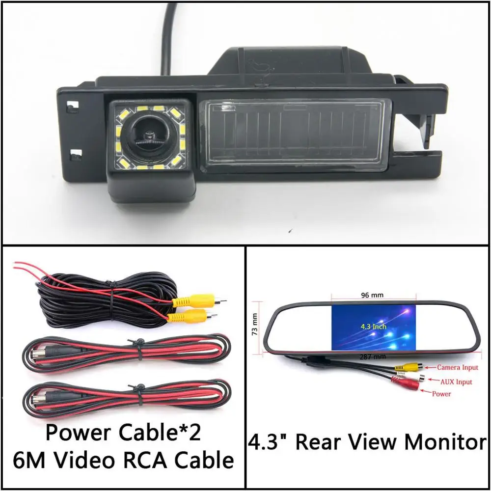 Cam N 4.3 Mirror 12 Светодиодный свет заднего хода автомобиля зеркало заднего вида Камера для Alfa Romeo 156 159 166 147 автомобиль Brera spider 2005 Ночное видение Водонепроницаемый парковки - Название цвета: Cam N 4.3 Mirror