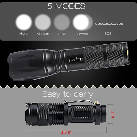 TRLIFE Тактический фонарик L2 T6