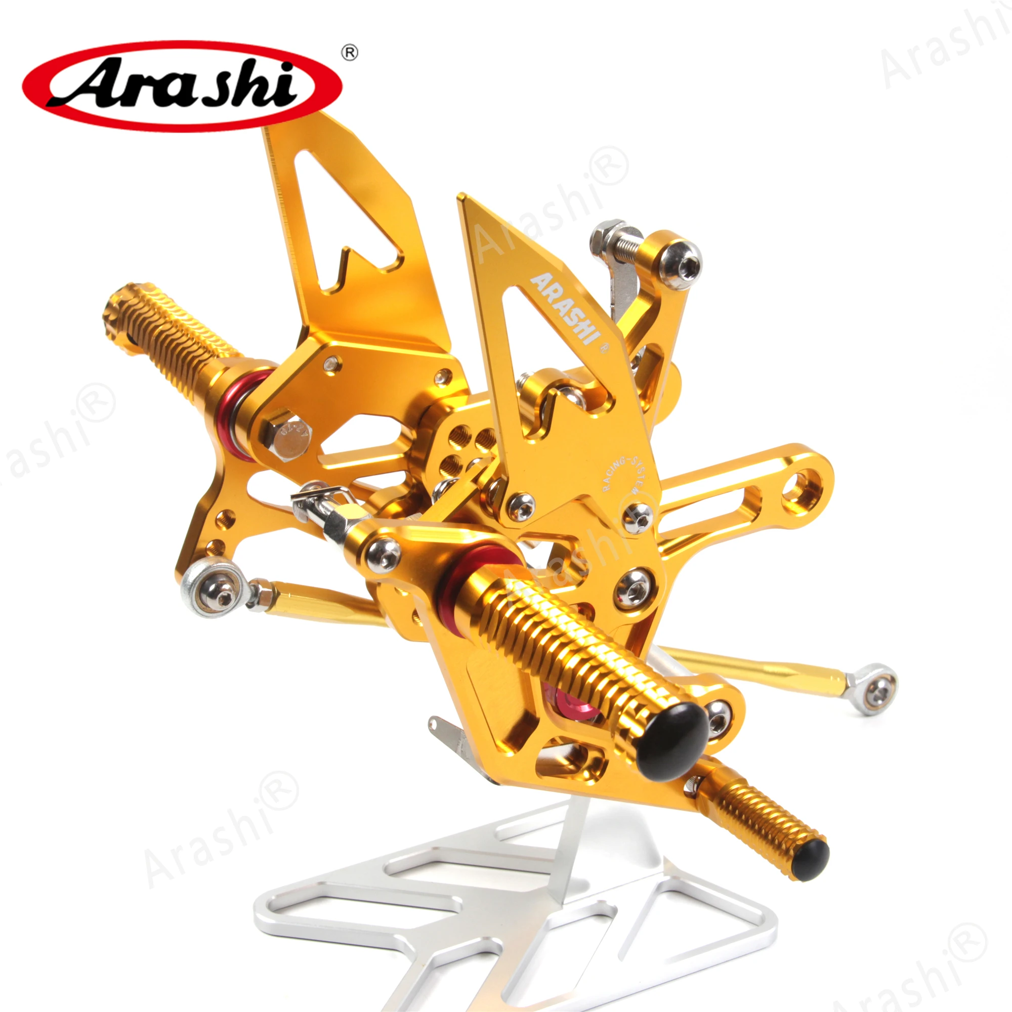 Arashi ZX10R NINJA CNC Регулируемая Задняя подставка для ног KAWASAKI ZX-10R 2011 - 2015 подножки