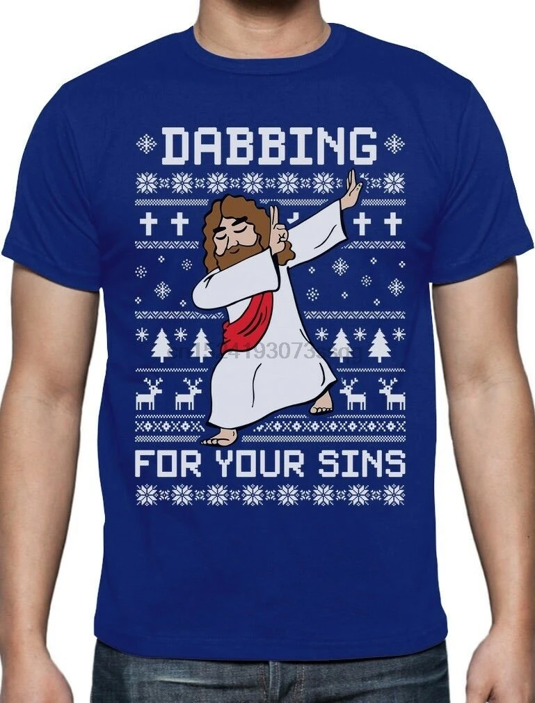 

Dabbing For Your Sins Funny Jesus Dab Ugly Christmas T-Shirt Xmas Party