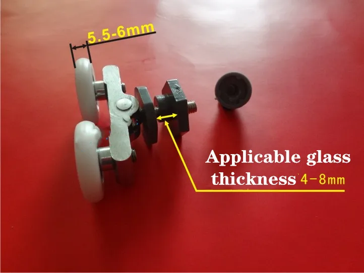 5 шт. шкив Душ бантом на носке Колеса передние/задние стеклянная дверь для ванной