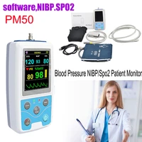 3 05 012 4 lcd handheld patient monitor blood pressure machine spo2 pr test meter vital sign monitoradult nibp cuff spo2 probe