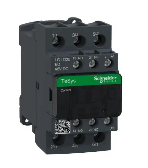 LC1D25ED LC1D25EDC LC1-D25EDC TeSys D-контактор 3P(3 Нет)-AC-3 - = 440 V 25-48 В постоянного тока катушки |