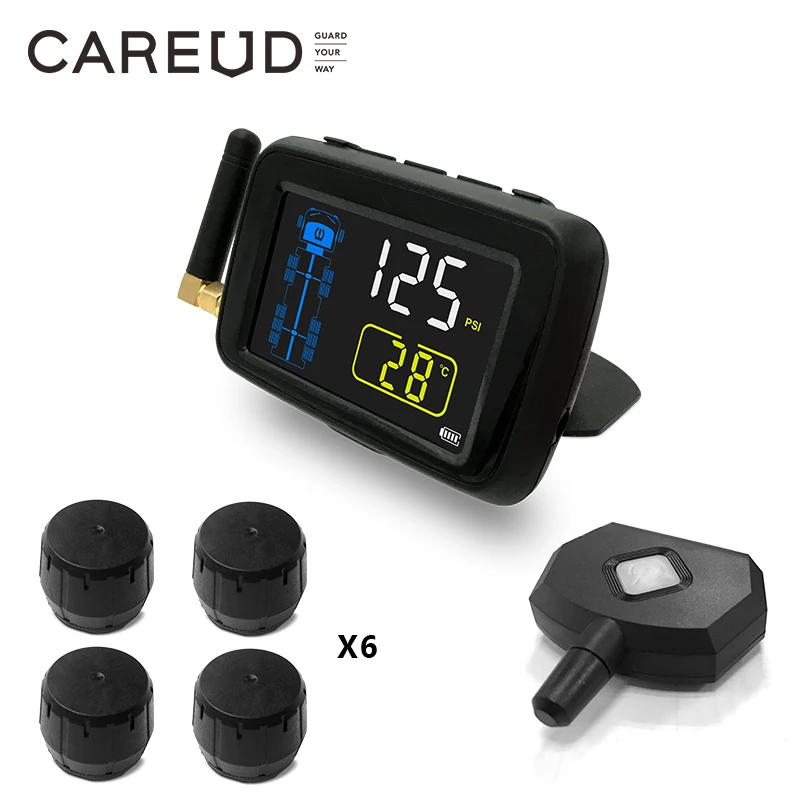 

TPMS Factory 199Psi External Sensor Tire Pressure Monitoring System for RV Truck Trailer Bus 6 8 10 12 14 16 18 22 Wheels