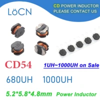 500pcs 1500pcs cd54 smd power inductor 680uh 1000uh patch inductor 5 25 84 8mm high quality 1uh 1000uh